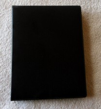 1991 Werbung Terminplaner/Kalender + Notizblock Mappe/Buch dunkelblau Leder???