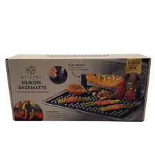 KITCHBO Starter Set Silikon Backmatte Backunterlage 2x Spieße 4x Steine Schwamm