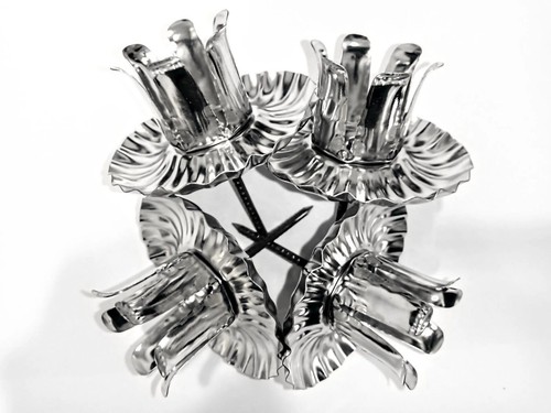 Silber kerzenständer - 4,