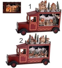 Truck mit Weihnachtsszene LED Weihnachtsdeko Dekoration Weihnachten LKW Laster