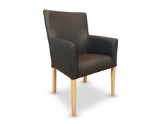 Dunkelbraunes Ledersessel