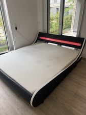 Foton Bett 180x200 Metalramen Mit Latten Rost Steck Bar. Beleuchtet,Mit Matratze