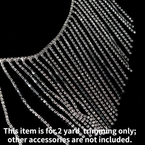 Strass quasten fransen - 1.8m,