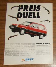 Seltene Werbung SEAT MARBELLA CLX - Preisduell 1992