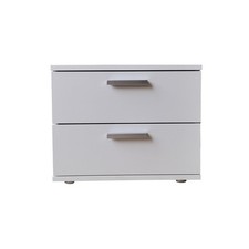 Nachtschrank Weiß mit 2