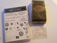 Stampin up "heart to heart" und Handstanze "Wunschetikett"  + 2 SU Einzelstempel