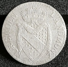 3 Kreuzer 1806 Kur Baden Landmunz alte antike Billon Münze sehr schön ++