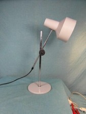 Tischlampe  Antik Werkstattlampe Lampe Verstellbar Lack Chrom Rares Vintage 5a2