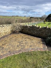 Echter gerissener Yorkstone Trommelstein Setts Block Pflaster Einfahrt Weg Einfahrt