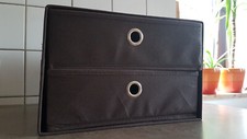 CARRYHOME SchubladenBox 2erRegal MiniKommode Büro Aufbewahrung Textil Metallring