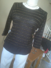 CHARLES VÖGELE EXKLUSIVE STRICKPULLOVER,Festlich,Goldene Garn,transparent L44/46