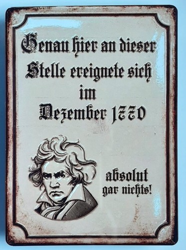 Genau hier blechschild - .,