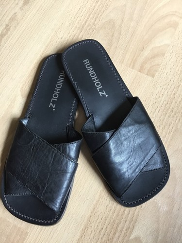 Rundholz pantoletten leder - rundholz,
