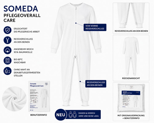 Pflegeoverall care weiss damen - weiss,