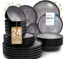 Steingut Geschirrset 6