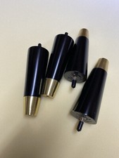 4x Schwarz und Gold Holz