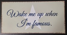 METALL DEKO - SCHILD " WAKE ME