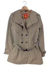 WELLENSTEYN Übergangsmantel Damen Mantel Gr. DE 36 camel-schwarz-weiß