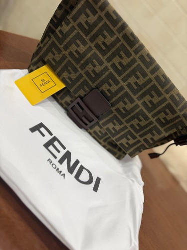 Fendi canvas pochette - fendi,