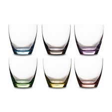 6er Set Trinkgläser, 300 & 350 ml, farbiger Boden, Longdrinkgläser Peill+Putzler