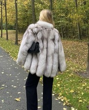 Blaufuchs pelzmantel, größe