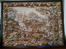 Vintage Gobelin / Wandbehang mit Rahmen – ca. 90 × 70 cm – 1960er/1970er Jahre
