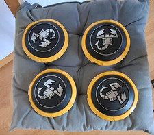 Fiat Abarth Felgendeckel 4 Stück gelb