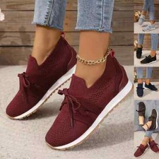 Damen Slip On Sneaker Leichtgewicht Turnschuhe Sportschuhe Bequeme Schlupfschuhe