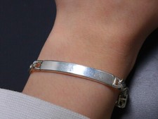 NEU Armkette 925 SILBER Sterling silver Gravur Armkette argent Armband argento