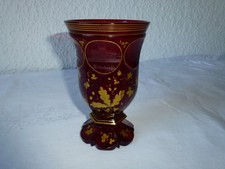 Klassisches Biedermeier Glas ( Pokal ) rot
