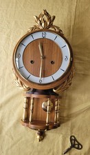 Junghans helles Holz Pendeluhr Wanduhr Vintage mechanisch herrliche Deko 