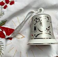 Bavaria Tirschenreuther Glocke, Hängeglocke, Porzellanglocke, selten, silber