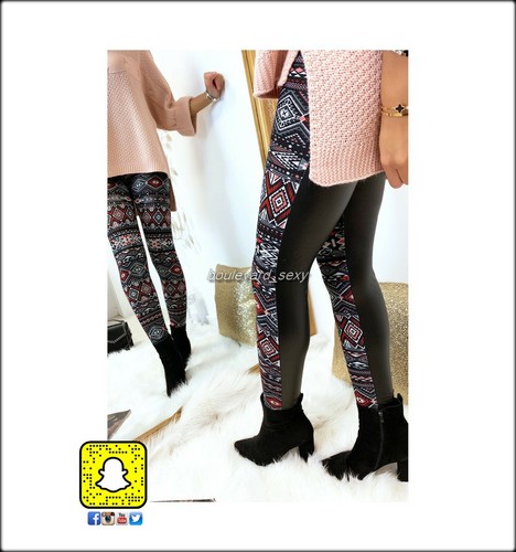 Sexy leggings bi material - leggings, bi-material