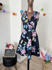 Damen Kleid Elegante Blumenmuster Gr: S/M Miss Pash