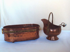 Kupfer Messing Blumen Schale &