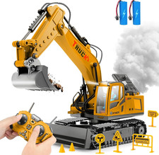 Ferngesteuerter Bagger 17CH 2in1 RC Bagger Schubschaufel Sprühen Licht Ton 680°