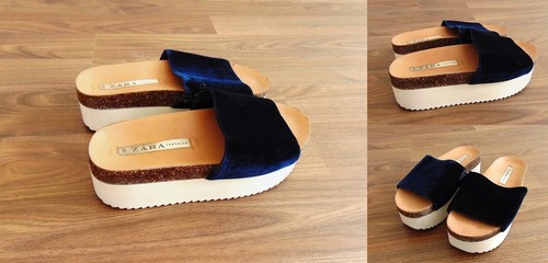 Keilabsatz sandalen samt - keilabsatz,