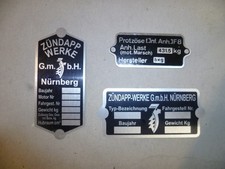 Zündapp KS 750 Typenschilder