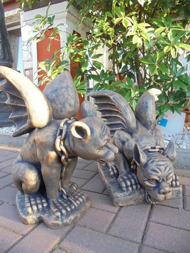 Steinfiguren gargoyle set - steinfiguren,