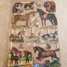 Oblaten Glanzbilder Pferde