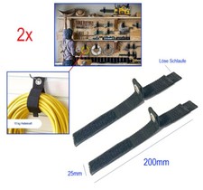 2 Klettverschluß Kabelhalter z.B. für Werkstattwand Werkzeughalter