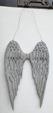 ❤️ Zink Engelsflügel  Metall  Wings grau  Wanddeko Weihnachten  Shabby ❤️