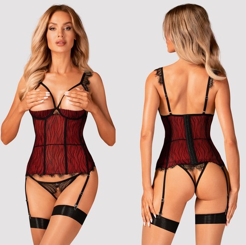 Obsessive set corset ouvert - set,