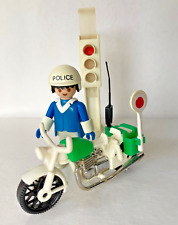 Playmobil Polizei Motorrad - Motorrad, Spielfigur und Ampel- 1970er Jahren