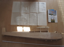 Vintage RC Segelflugzeug Göppinger GÖ1 Wolf, Rumpf für Spannweite 333cm FMT Plan