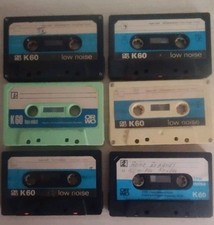 6x Alte DDR ORWO Kassette K60 Magnetband Low Noise für zB RFT Radio Recorder