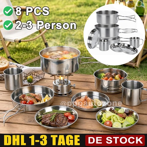 Camping kochgeschirr - 8x,
