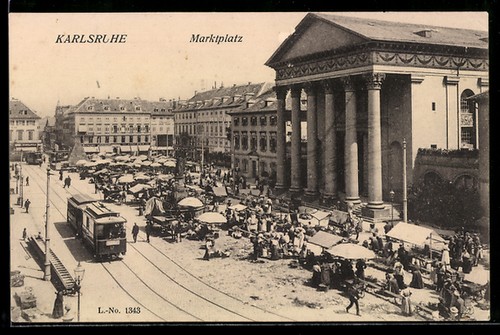 Karlsruhe marktplatz mit - karlsruhe,,