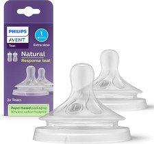Philips AVENT Natural Response Sauger – 2X Sauger Für Babyflaschen Mit Durchflus