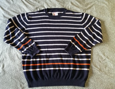 Adenauer Herren Pullover, Gr. XXL, Blau, Gestreift, Baumwolle